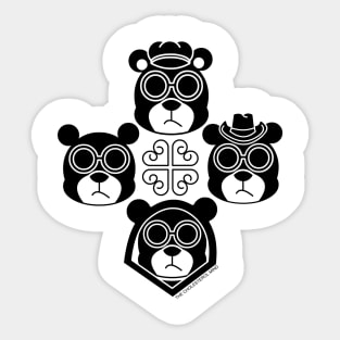 GEEK BEAR SQUAD FACES Sticker